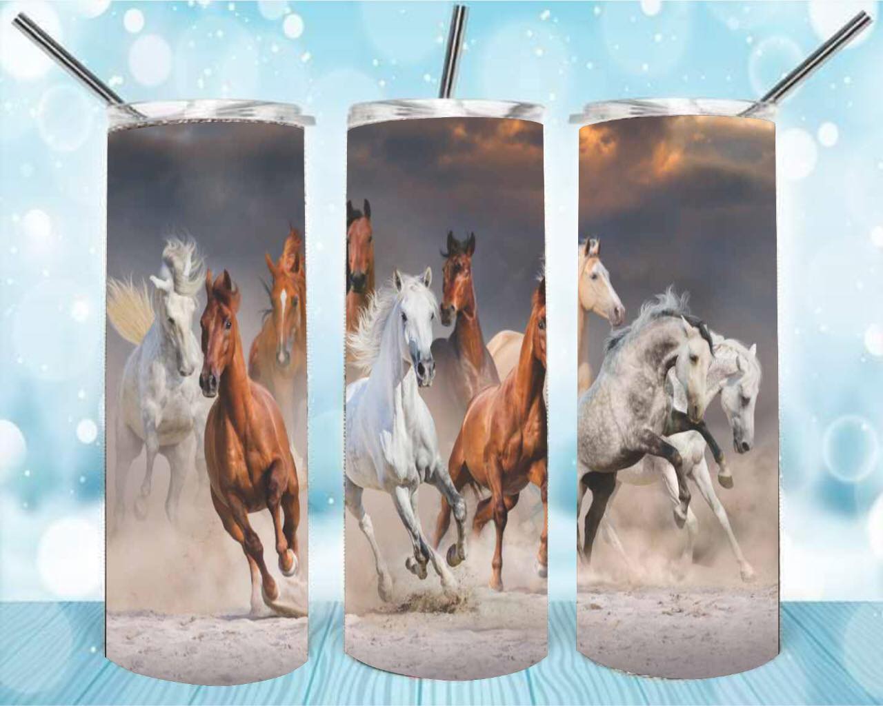 Horses run