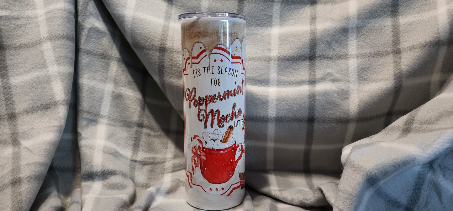 Peppermint Mocha skinny tumbler