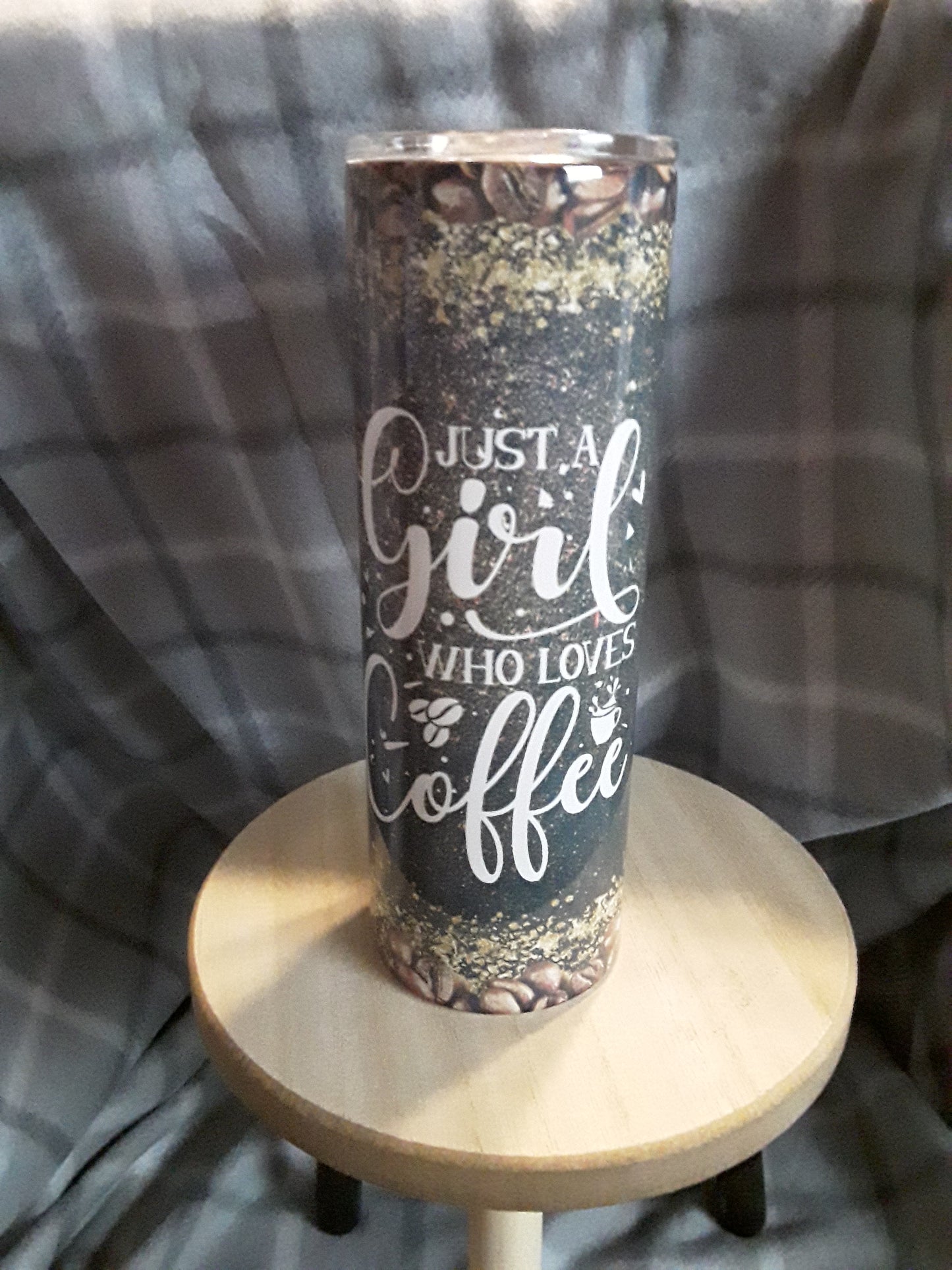 Gnome Coffee girl skinny tumbler