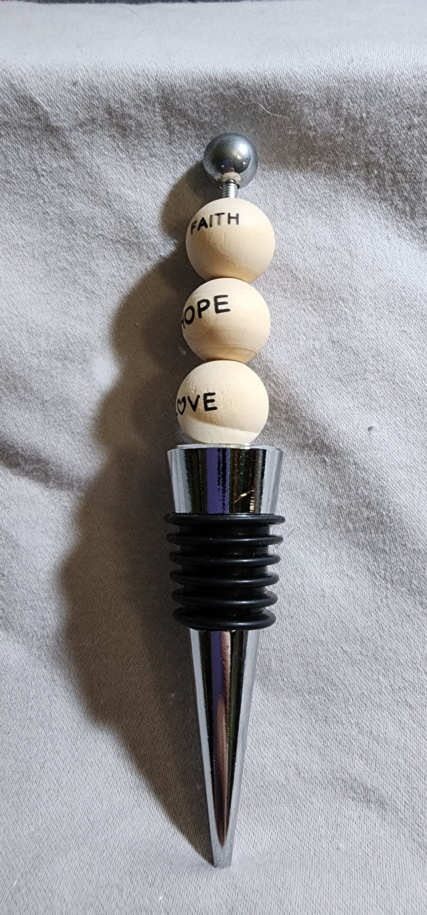 beaded wine stopper
