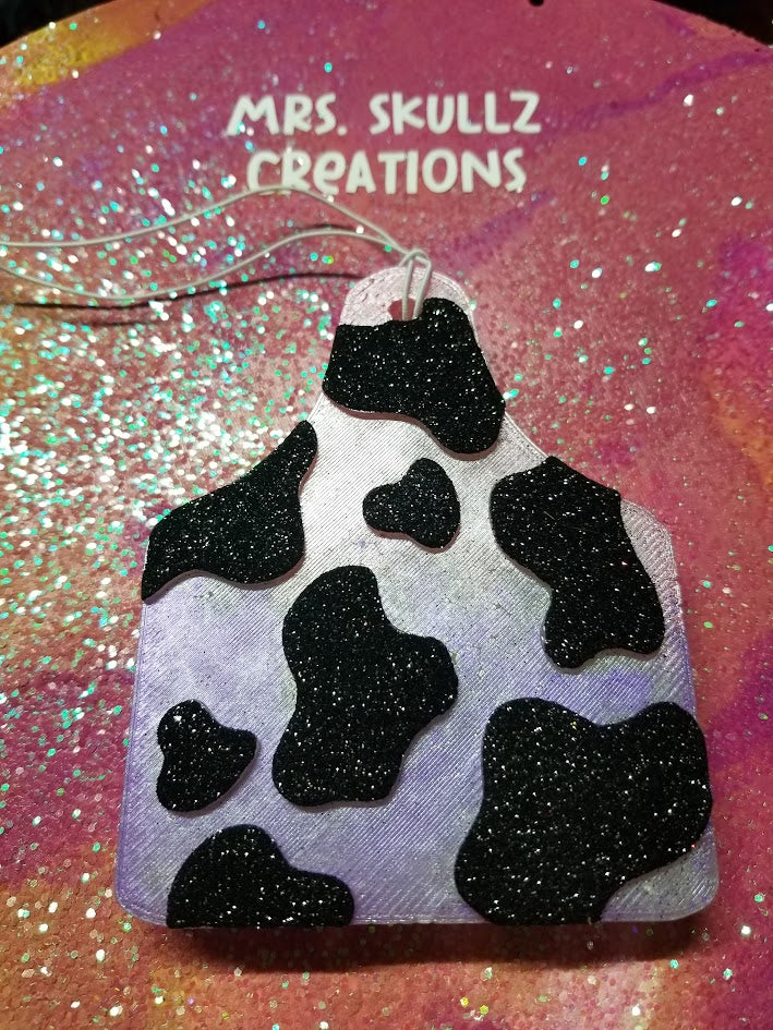 Cow Print Tag