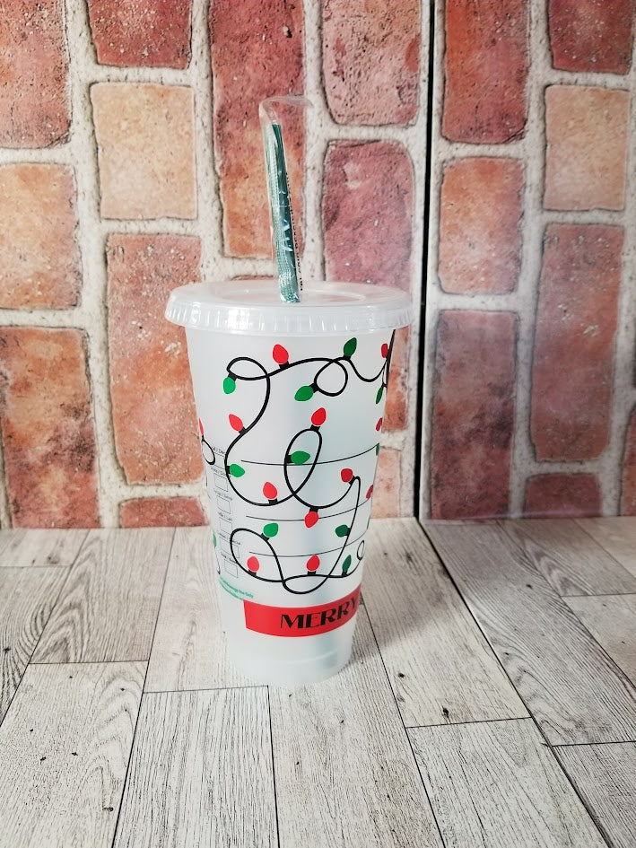 Christmas Lights 24oz Starbuck cup