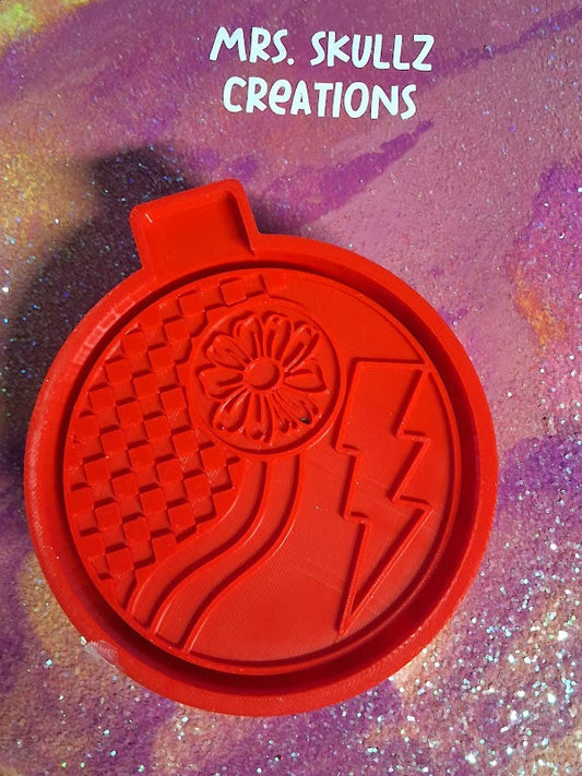 Floral Checkered 8 Ball Mold