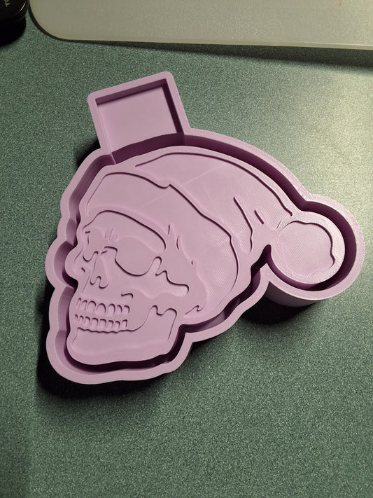 Skull with Santa Hat mold