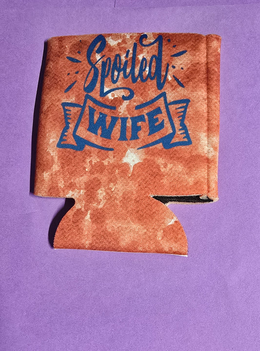 Spoild Wife - can koozie (red)
