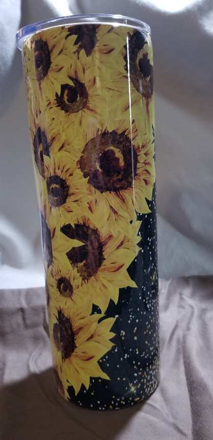 Sunflower black with glitter
