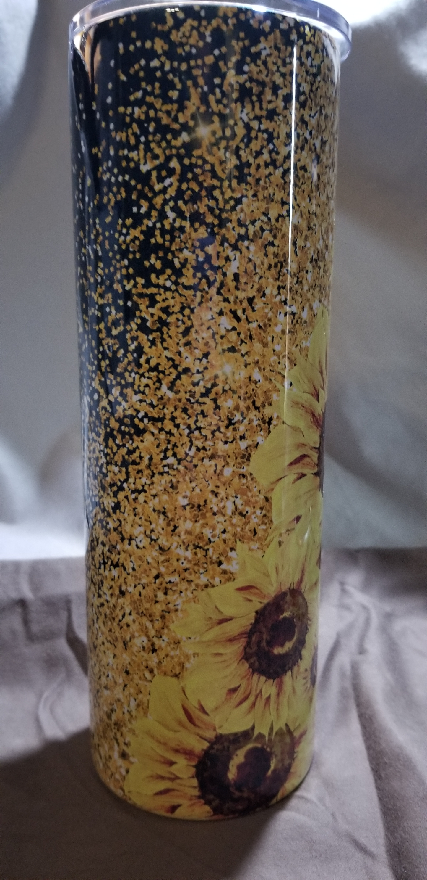 Sunflower black with glitter
