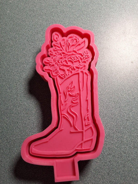 Boots with flowers mold