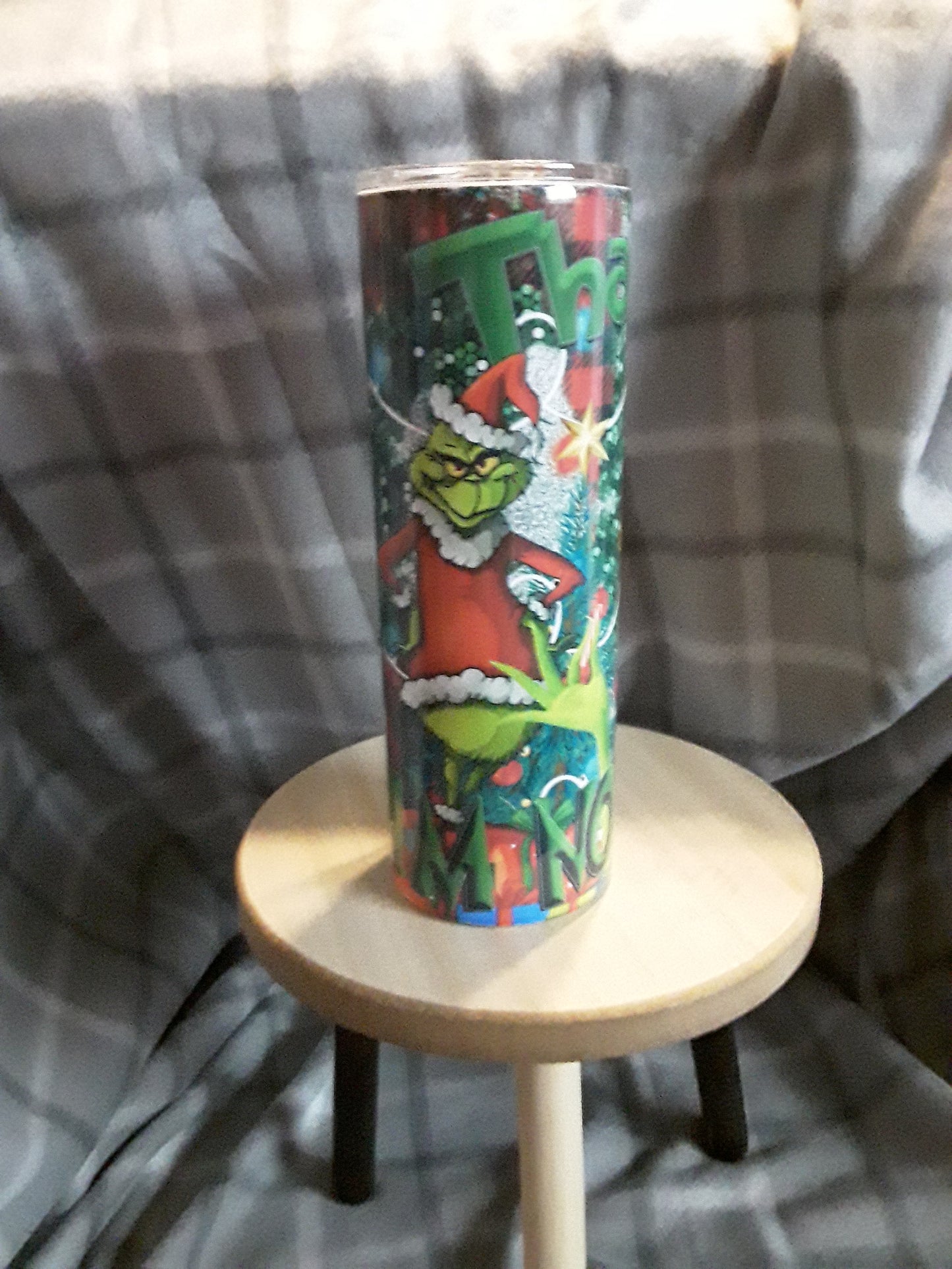 Grinch I'm not going skinny tumbler
