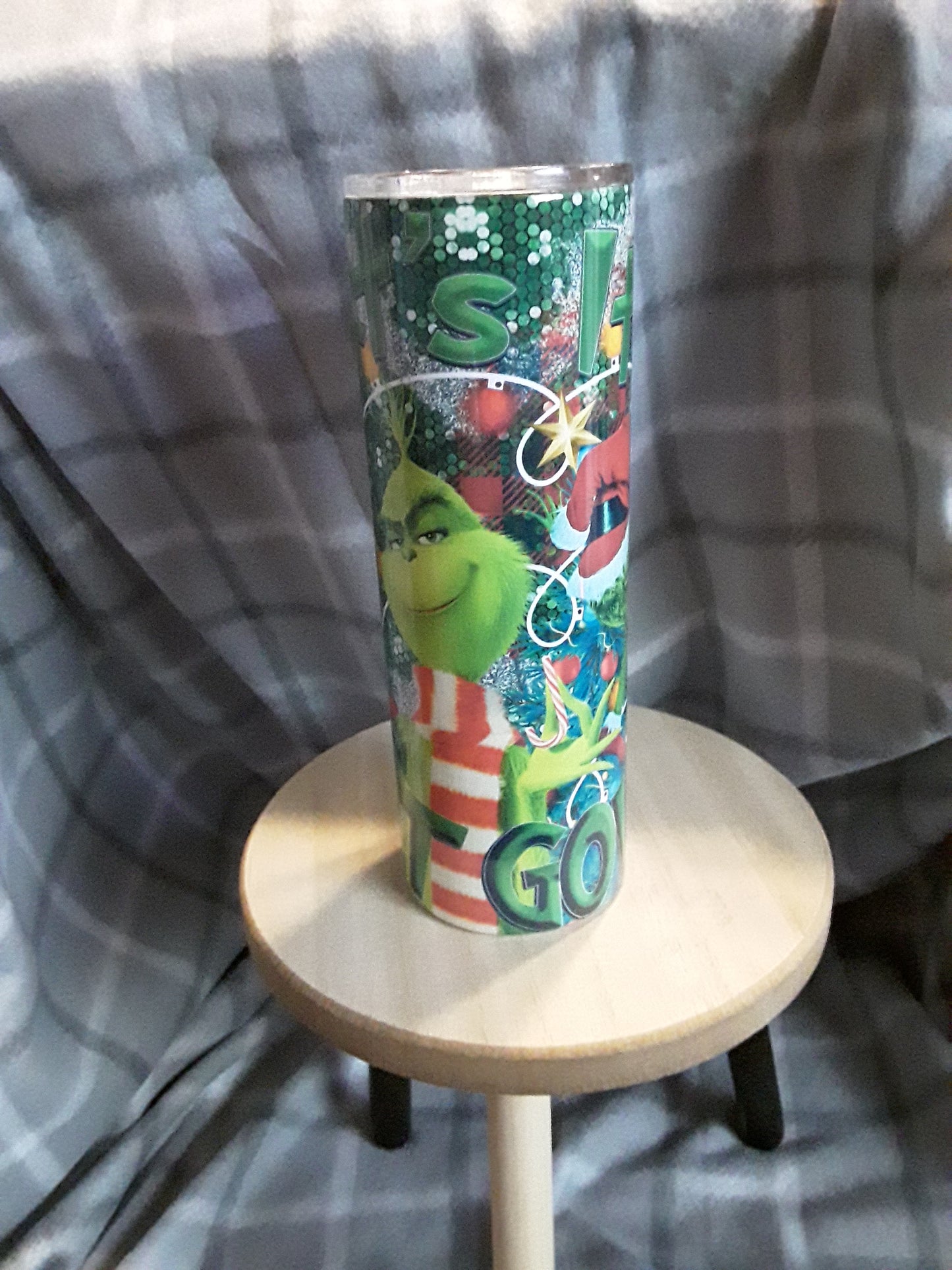Grinch I'm not going skinny tumbler