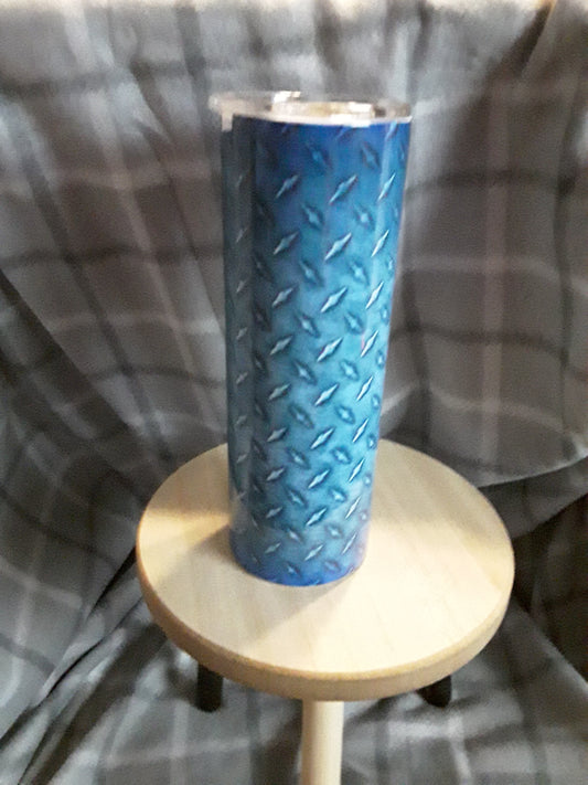 Blue Metal skinny tumbler
