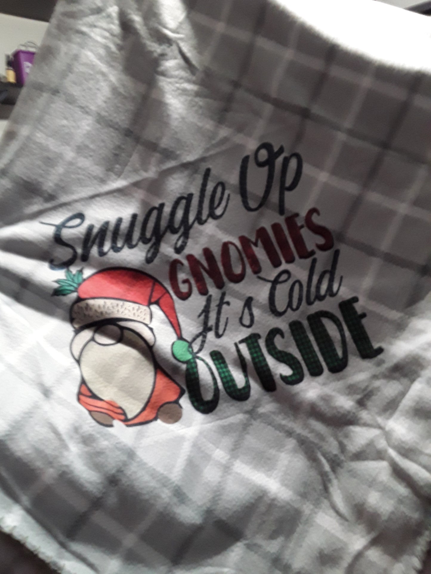 Blanket- snuggle up gnomies