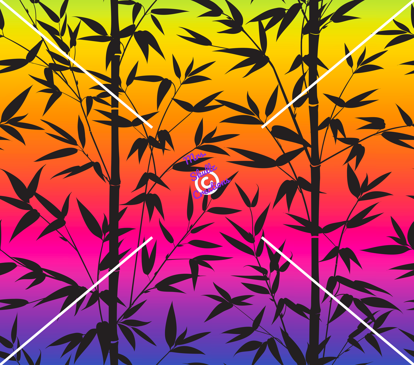 bamboo with multi color background