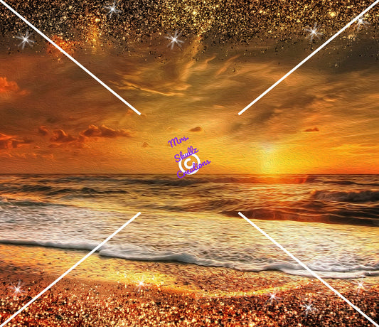 Gold glitter beach