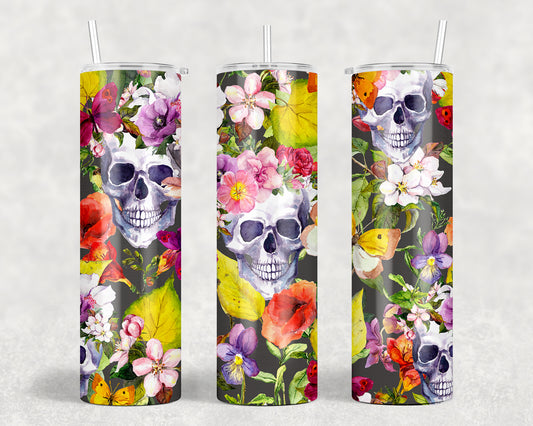 Skull with Flowers